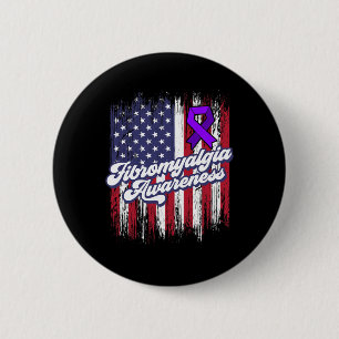 Fibromyalgia Awareness Survivor Proud Warrior 7 6 Cm Round Badge