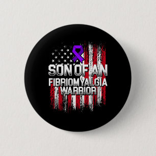 Fibromyalgia Awareness Survivor Son Warrior 4  6 Cm Round Badge
