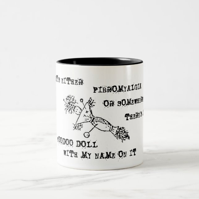 Fibromyalgia Awareness Voodoo Doll Mug (Center)