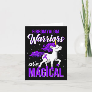 Fibromyalgia Awareness Warrior Fun Unicorn Card
