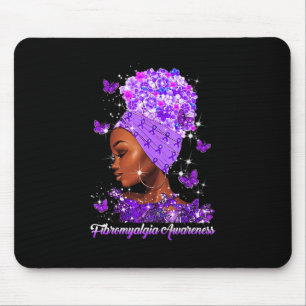 Fibromyalgia Awareness Woman Flower Love Fight Gif Mouse Mat