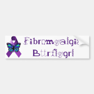Fibromyalgia Bttrflygrl Bumper Sticker