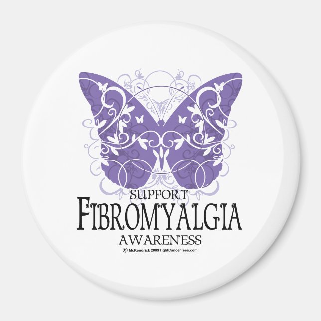 Fibromyalgia Butterfly Magnet (Front)