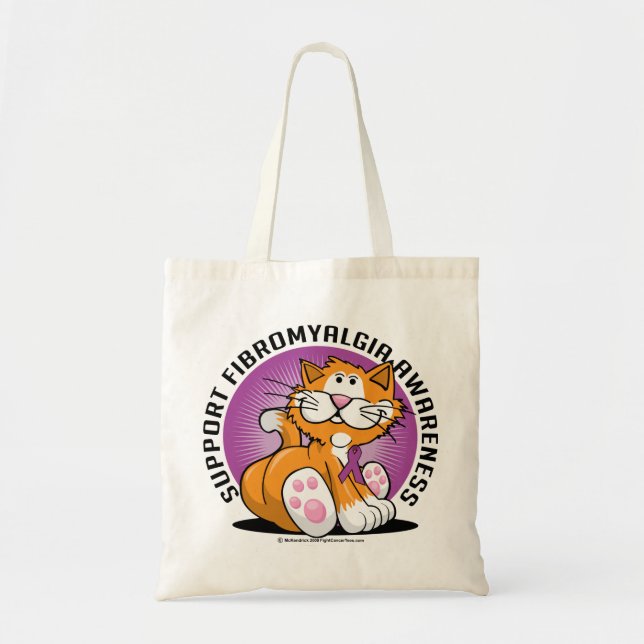 Fibromyalgia Cat Tote Bag (Front)