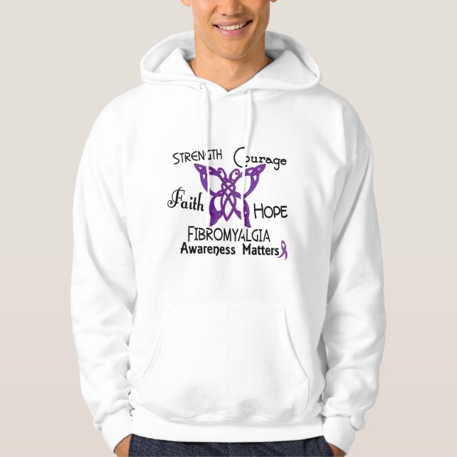 Fibromyalgia Celtic Butterfly 3 Hoodie (Front)