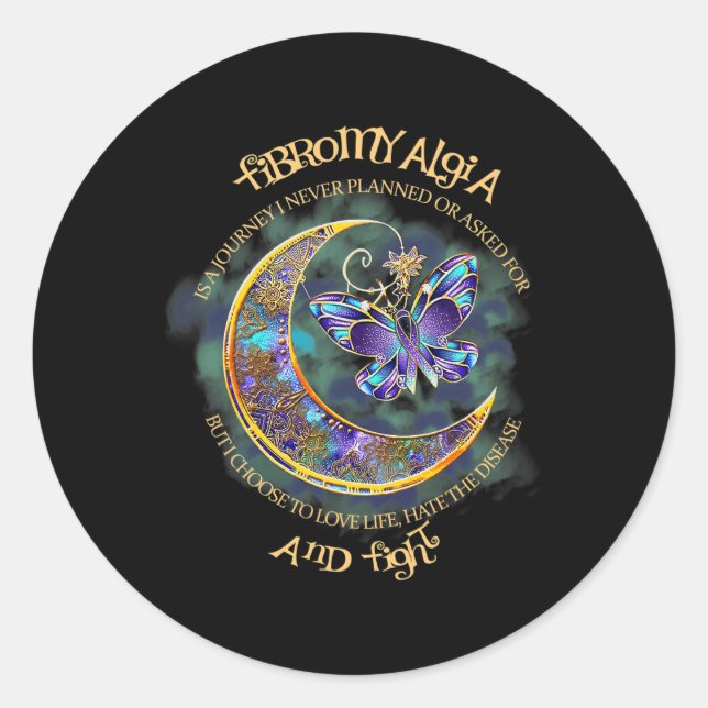 Fibromyalgia - Fibromyalgia Awareness 17 Classic Round Sticker (Front)