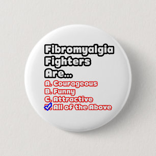 Fibromyalgia Fighter Quiz 6 Cm Round Badge