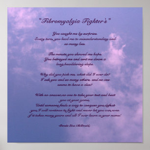 " Fibromyalgia Fighter's", Poem Poster