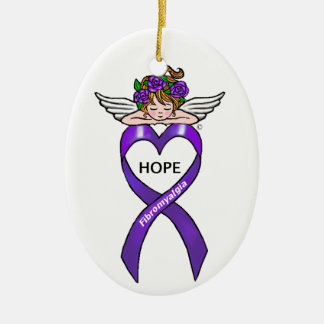 Fibromyalgia Hope Ceramic Tree Decoration