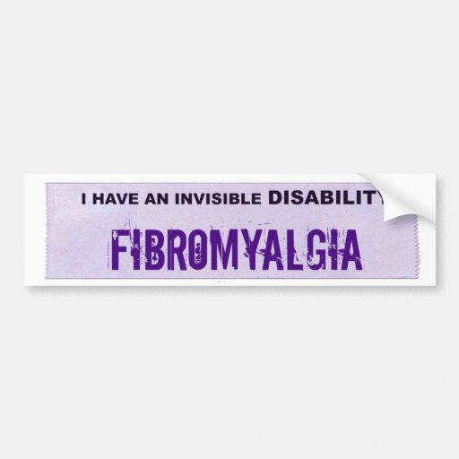 Image of FIBROMYALGIA Invisible Disability Bumper Sticker