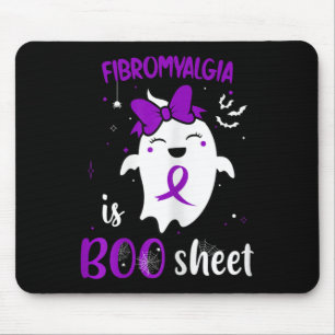Fibromyalgia Is Boo Sheet Halloween Cute Ghost Pur Mouse Mat