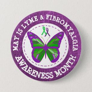 Fibromyalgia & Lyme Awareness Month Ribbon Button