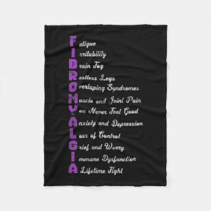 Fibromyalgia Meaning Chronic Pain Fibro Fibromyosi Fleece Blanket