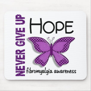 Fibromyalgia Never Give Up Hope Butterfly 4.1 Mouse Mat