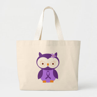 Fibromyalgia Owl Large Tote Bag
