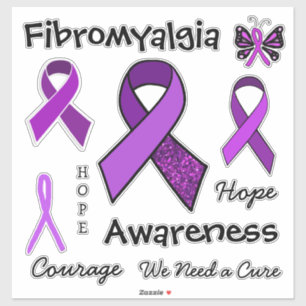 Fibromyalgia Purple Awareness Ribbons