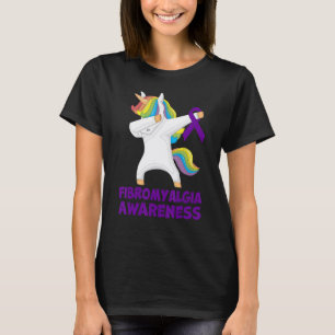 Fibromyalgia Purple Ribbon Awareness Survivor Warr T-Shirt
