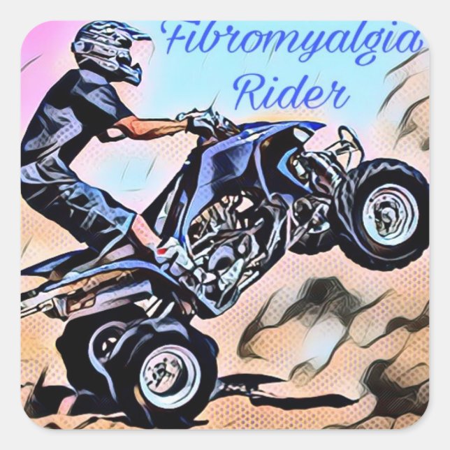 Fibromyalgia Rider Stickers (Front)