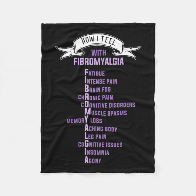 Fibromyalgia Spoonie And Fibro Awareness This Is M Fleece Blanket (Front)