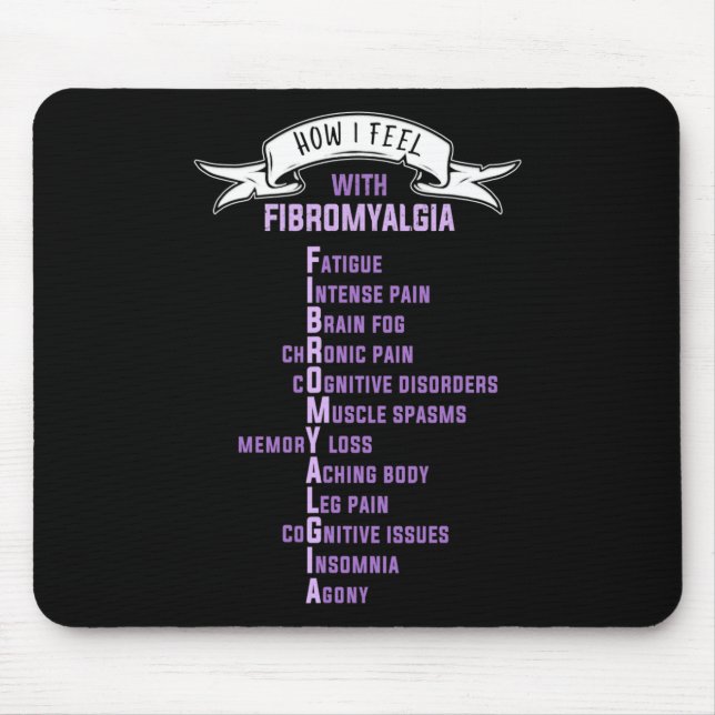 Fibromyalgia Spoonie And Fibro Awareness This Is M Mouse Mat (Front)