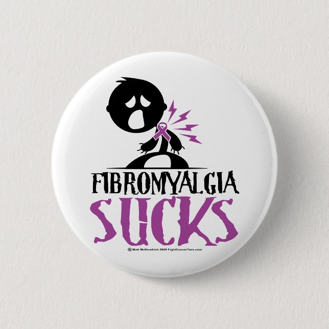 Fibromyalgia Sucks 6 Cm Round Badge (Front)