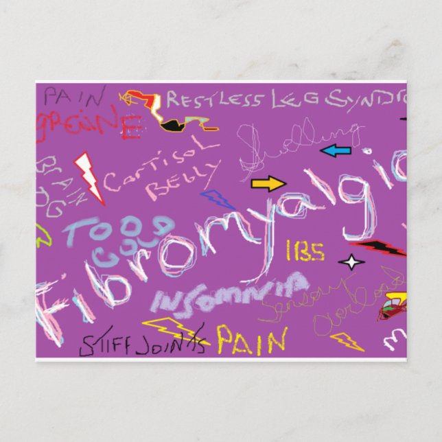 Fibromyalgia Symptoms Postcard (Front)