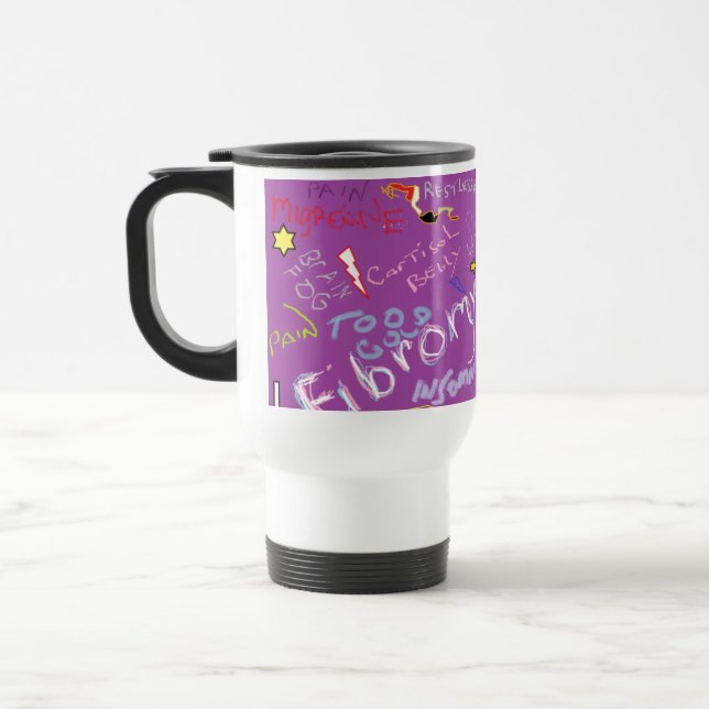 Fibromyalgia Symptoms Travel Mug (Left)