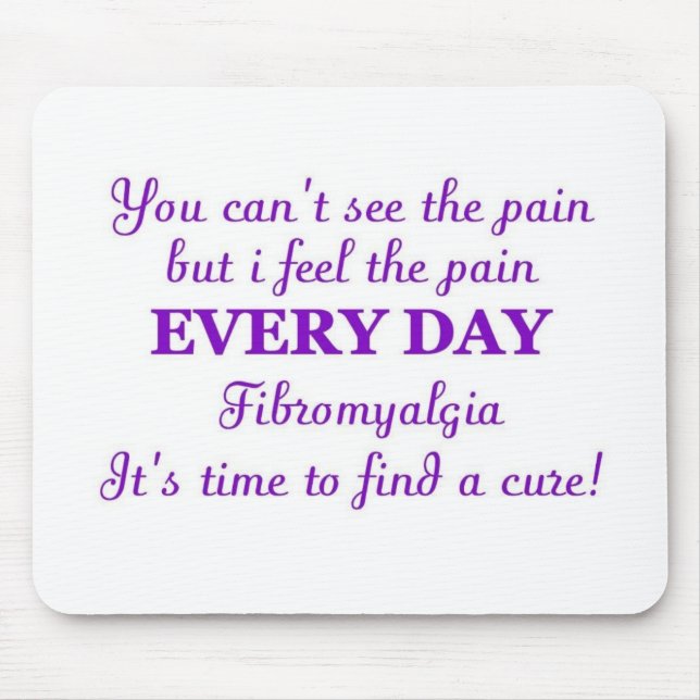 Fibromyalgia - time for a cure mouse mat (Front)
