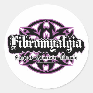 Fibromyalgia Tribal Classic Round Sticker