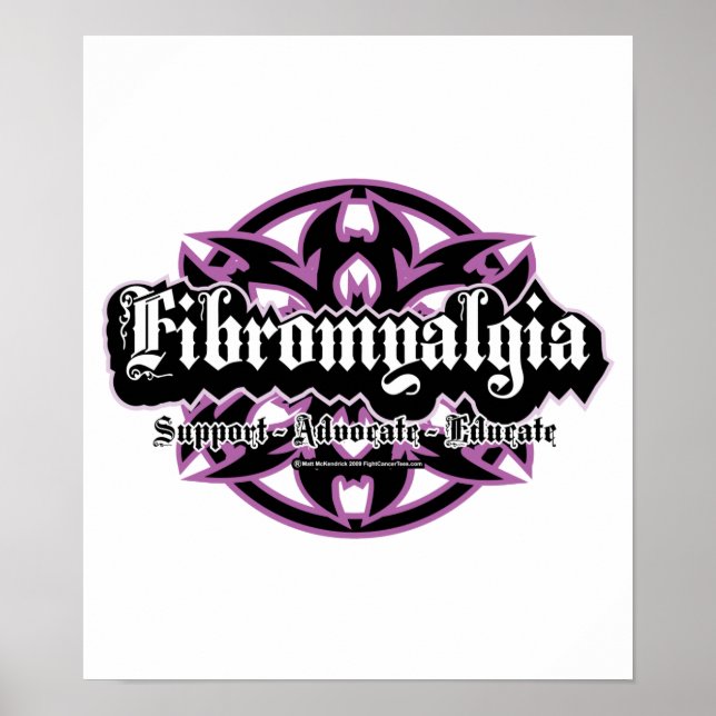 Fibromyalgia Tribal Poster (Front)