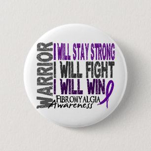 Fibromyalgia Warrior 6 Cm Round Badge