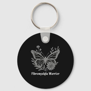 Fibromyalgia Warrior Awareness Butterfly Invisible Key Ring