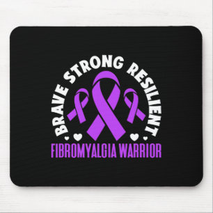 Fibromyalgia Warrior Brave Strong Resilient Fibro Mouse Mat