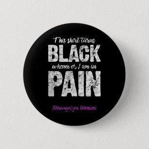 Fibromyalgia Warrior Chronic Pain Fibro Awareness 6 Cm Round Badge