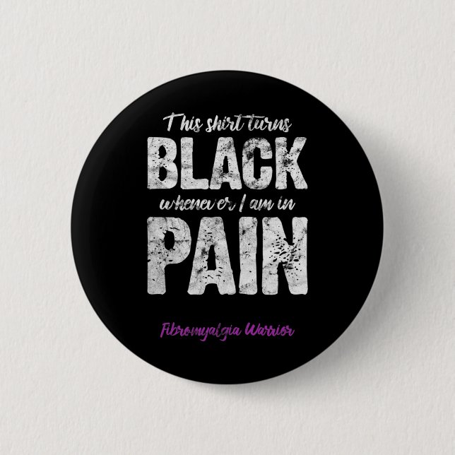 Fibromyalgia Warrior Chronic Pain Fibro Awareness  6 Cm Round Badge (Front)