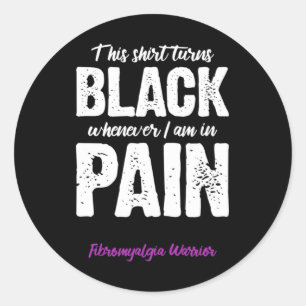 Fibromyalgia Warrior Chronic Pain Fibro Awareness Classic Round Sticker