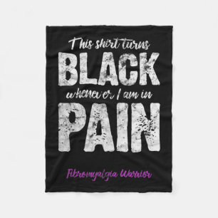 Fibromyalgia Warrior Chronic Pain Fibro Awareness Fleece Blanket