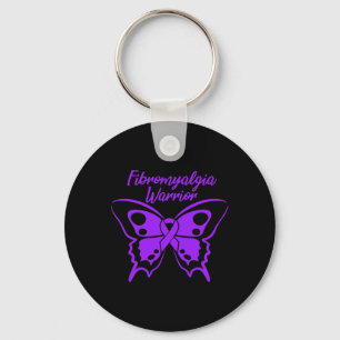 Fibromyalgia Warrior Fibro Awareness Purple Butter Key Ring