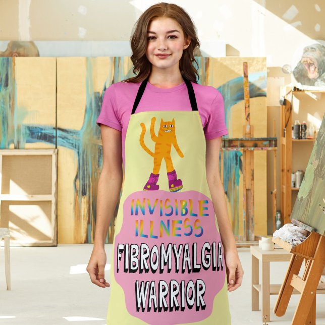 Fibromyalgia warrior fibro illness invisible pain  apron (Creator Uploaded)