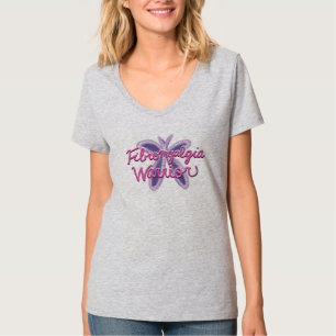 Fibromyalgia Warrior - Glittery Butterfly T-Shirt