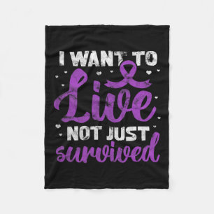 Fibromyalgia Warrior I Want To Live Not Just Survi Fleece Blanket