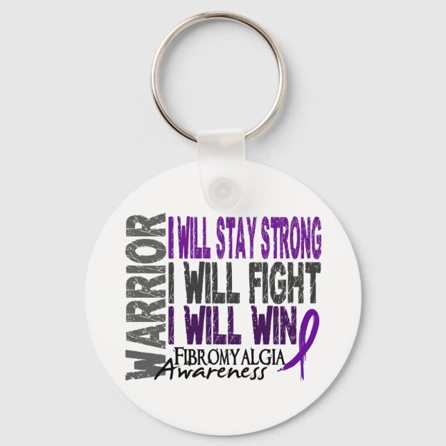 Fibromyalgia Warrior Key Ring (Front)
