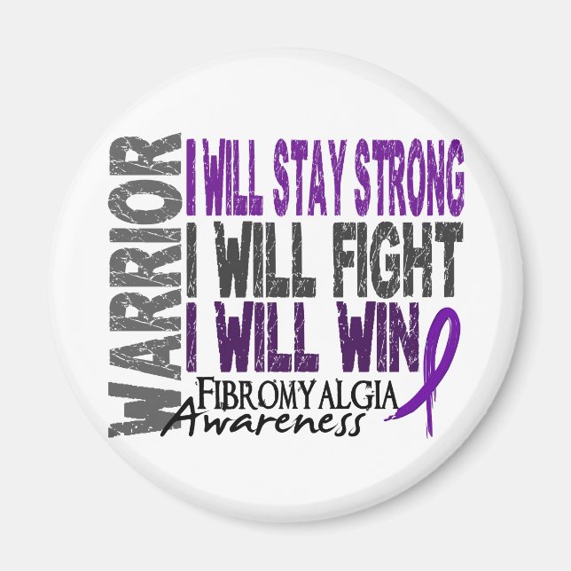 Fibromyalgia Warrior Magnet (Front)