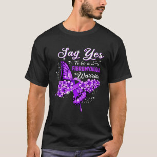 Fibromyalgia Warrior Purple Butterfly Womens T-Shirt