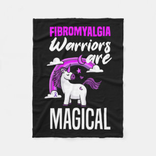 Fibromyalgia Warriors Are Magical Unicorn Fibromya Fleece Blanket