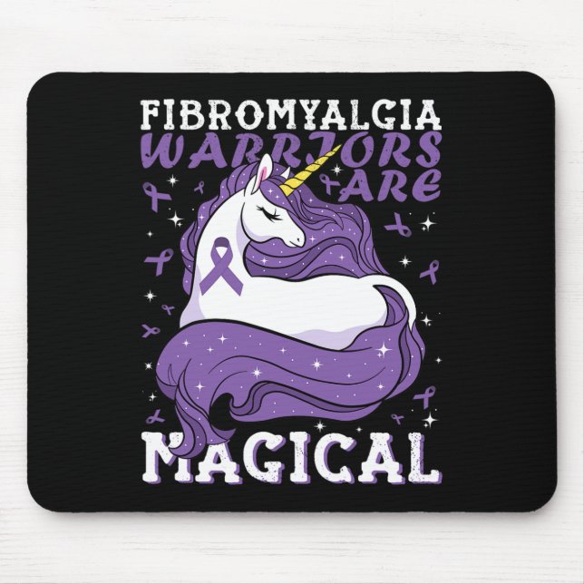 Fibromyalgia Warriors Are Magical Unicorn Lovers S Mouse Mat (Front)