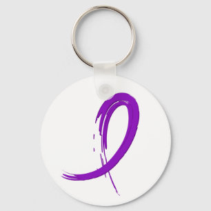 Fibromyalgia's Purple Ribbon A4 Key Ring