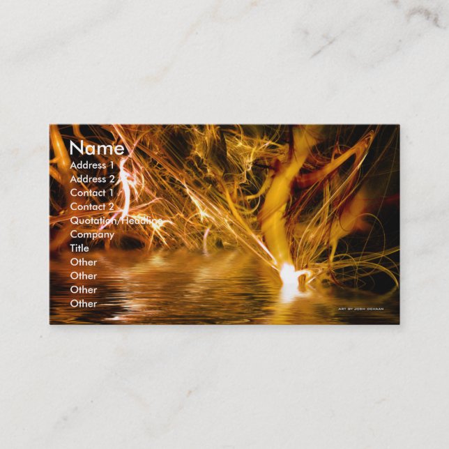 Fibrous Fantasy Business Card Template (Front)