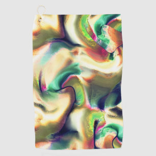 Fibrous staine of showy colours and smooth gradien golf towel