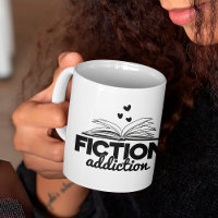 Fiction Addiction Bookworm Reading Quote Saying